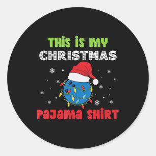 Adesivo Este É O Meu Natal De Boliche Do Pajama
