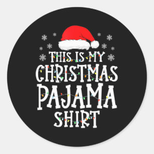 Adesivo Este É O Meu Natal Pajama Divertido Famílias Corre