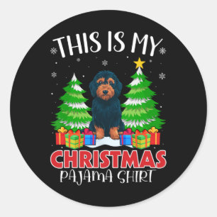 Adesivo Este É O Meu Natal Pajama Labradoodle Dog Xmas P