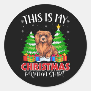 Adesivo Este É O Meu Natal Pajama Lhasa Apso Dog Xmas Pj