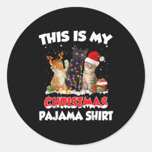 Adesivo Este É O Meu Natal Pajama Mostra Papais noeis Engr