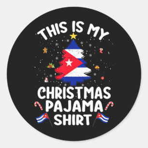 Adesivo Este É O Meu Natal Pajama Shirt Cu Flag Tree Xma