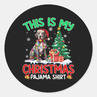 Adesivo Este É O Meu Natal Pajama, Um Grande Cachorro Dana