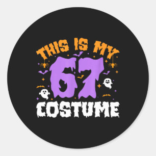 Adesivo Este É o Meu Número de Fantasia de Halloween 67 Nú