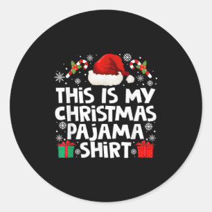 Adesivo Este É O Meu Pajama De Natal A Camisa Engraçada Xm
