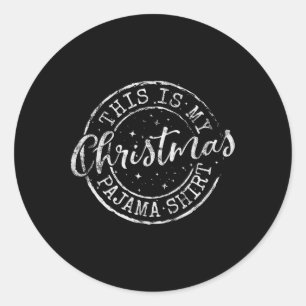 Adesivo Este É O Meu Presente De Natal Engraçado No Pajama