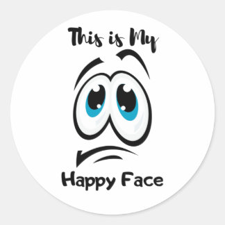 Adesivo Este é o meu rosto feliz Engraçado Stiker