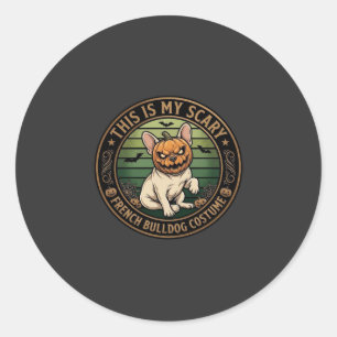 Adesivo Este É o Meu Traje Assustador de Bulldog Francês n