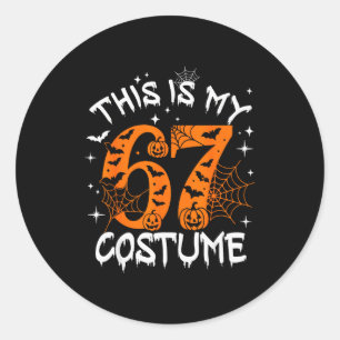 Adesivo Este É o Meu Traje de Halloween 67 Número 6 7 Meme