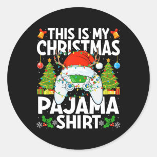 Adesivo Este É O Meu Vídeo Do Pajama De Natal