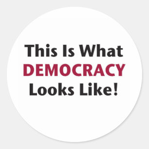 Adesivo Este é o que a democracia olha como!