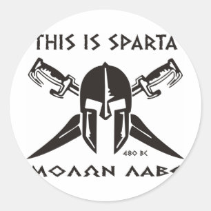 Adesivo Este é Sparta - Molon Lave - preto