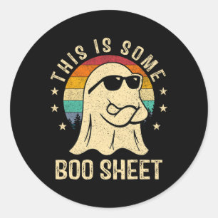 Adesivo Este É Um Brinde De Boo Folha De Halloween.