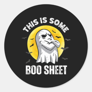 Adesivo Este É Um Brinde De Boo Folha De Halloween.