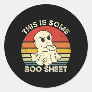 Adesivo Este É Um Fantasma De Boas Folhas, Retro Halloween