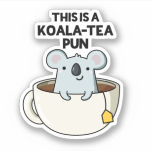 Adesivo Este É Um Pun Cute Koala Pun Sticker