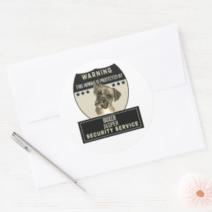 Adesivo Este Humano está protegido por Boxer Security Shot