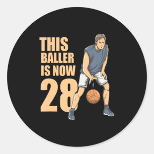 Adesivo Este jogador de basquete é 28 lindo 28º basquete p