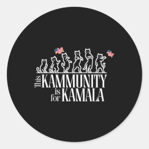 Adesivo Este Kammunit É Para Kamala Patriotic Cats America