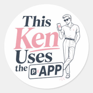 Adesivo Este Ken Usa o Aplicativo