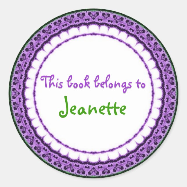 ADESIVO ESTE LIVRO PERTENCE A... (Frente)