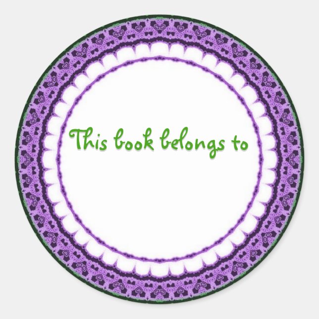 ADESIVO ESTE LIVRO PERTENCE A... (Frente)