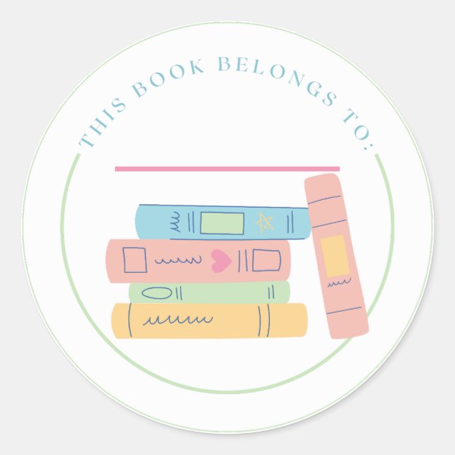 Adesivo Este Livro Pertence A (Frente)