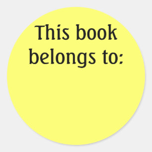 Adesivo Este livro pertence a: