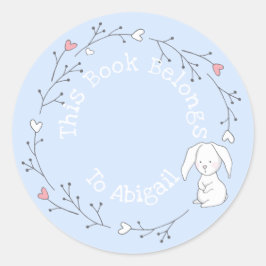 Adesivo Este livro pertence a - Coelhinho Bonito em Crianç