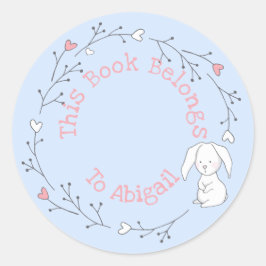 Adesivo Este livro pertence a - Coelhinho Bonito em Crianç