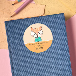 Adesivo Este livro pertence a crianças da raposa