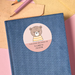 Adesivo Este livro pertence a crianças de animais da flore