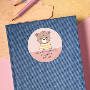 Adesivo Este livro pertence a crianças de animais da flore
