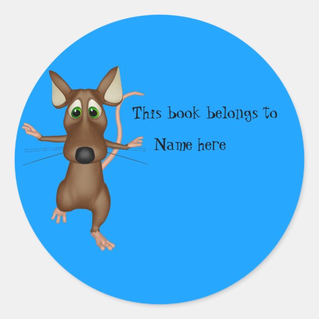 Adesivo "Este Livro Pertence A" Palavras De Livro (Frente)