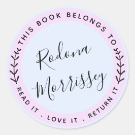 Adesivo Este Livro Pertence A Personalizado