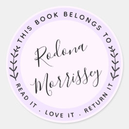 Adesivo Este Livro Pertence A Personalizado