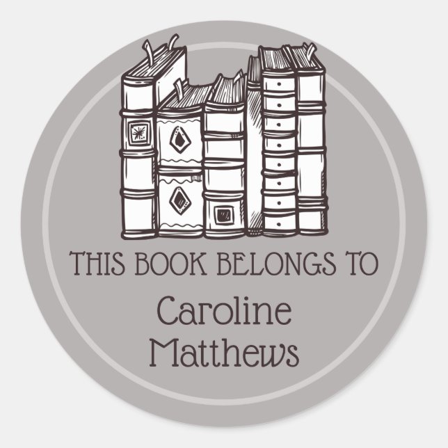 Adesivo Este Livro Pertence A Personalizado (Frente)