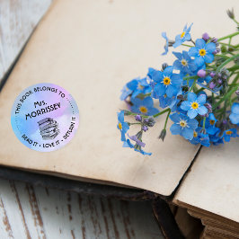 Adesivo Este Livro Pertence a Personalizado Roxo