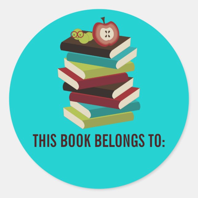 Adesivo ESTE LIVRO PERTENCE A Vinhetas (Frente)
