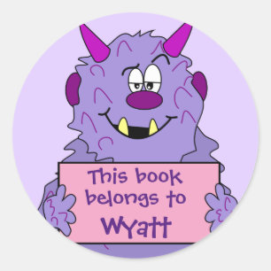 Adesivo Este livro pertence ao costume bonito do monstro