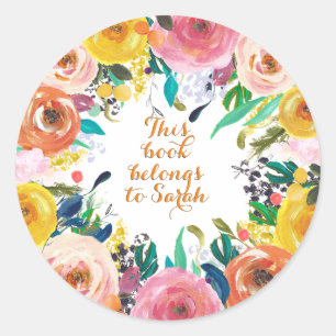 Adesivo Este Livro Pertence Ao Nome Do Livro Colar Etiquet