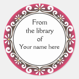 Adesivo Este livro pertence aos Bookplates - redemoinhos