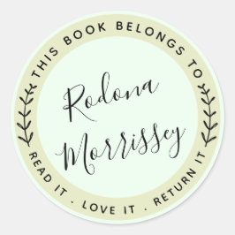 Adesivo Este Livro Pertence Personalizado