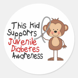 Adesivo Este miúdo apoia a consciência do diabetes juven