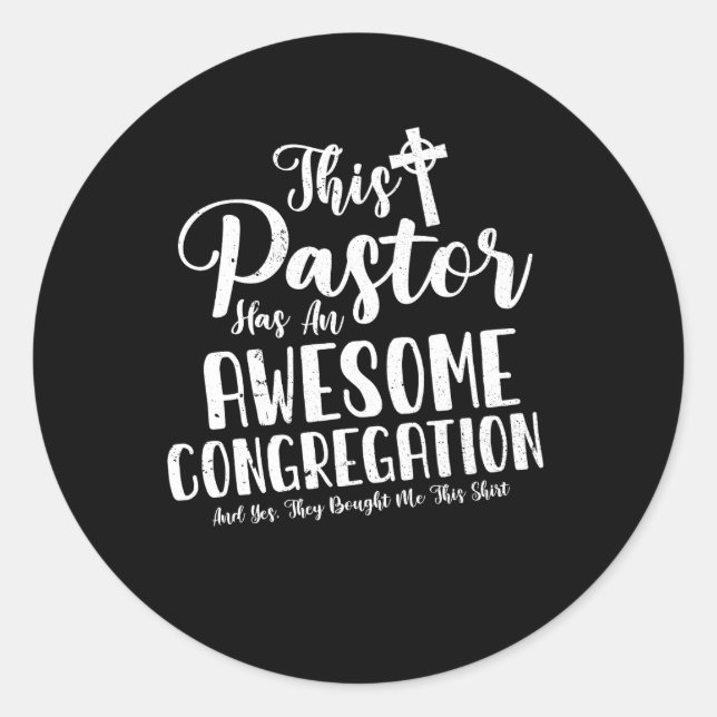 Adesivo Este Pastor Tem Um Cristão De Congregação Incrível (Frente)