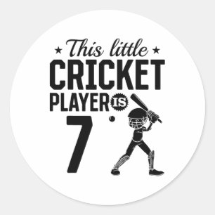 Adesivo Este pequeno jogador de críquete tem 7 anos - 7º B