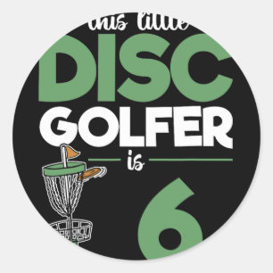 Adesivo Este pequeno jogador de disc golf está fazendo 6 A