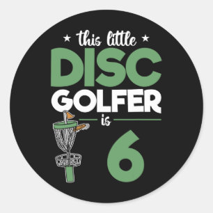 Adesivo Este pequeno jogador de disco é 6 Disc Golf de Ani