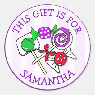 Adesivo Este presente é para (adicione o nome) o Tag do