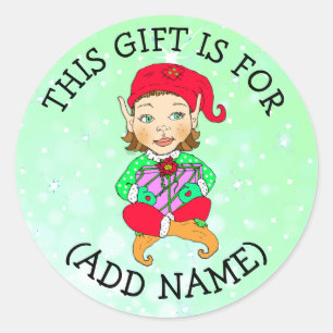 Adesivo Este presente é para (adicione o nome) o Tag do